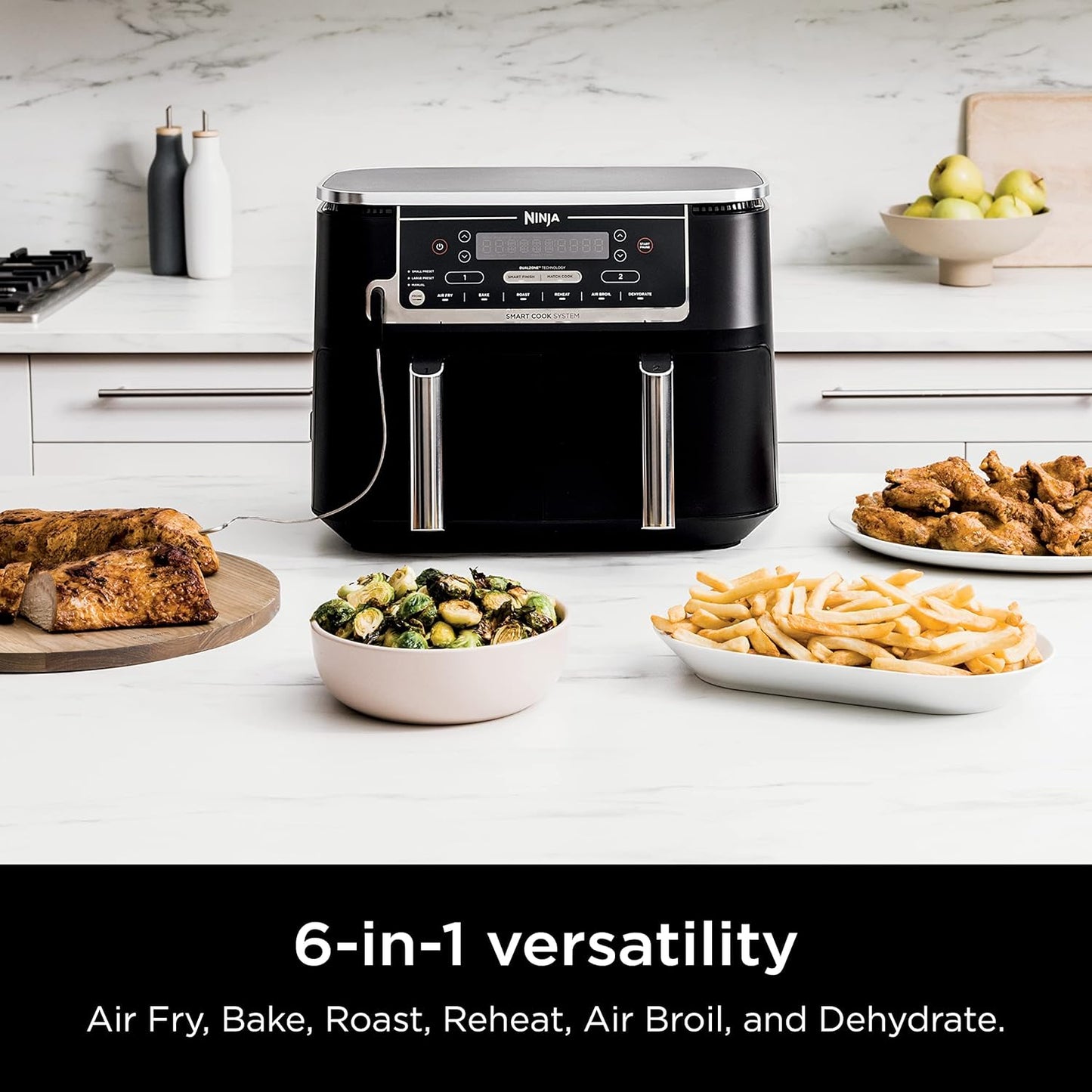 DualZone Smart XL Air Fryer with 2 Independent Baskets