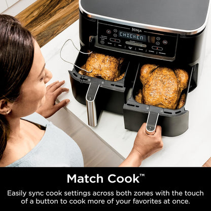 DualZone Smart XL Air Fryer with 2 Independent Baskets 