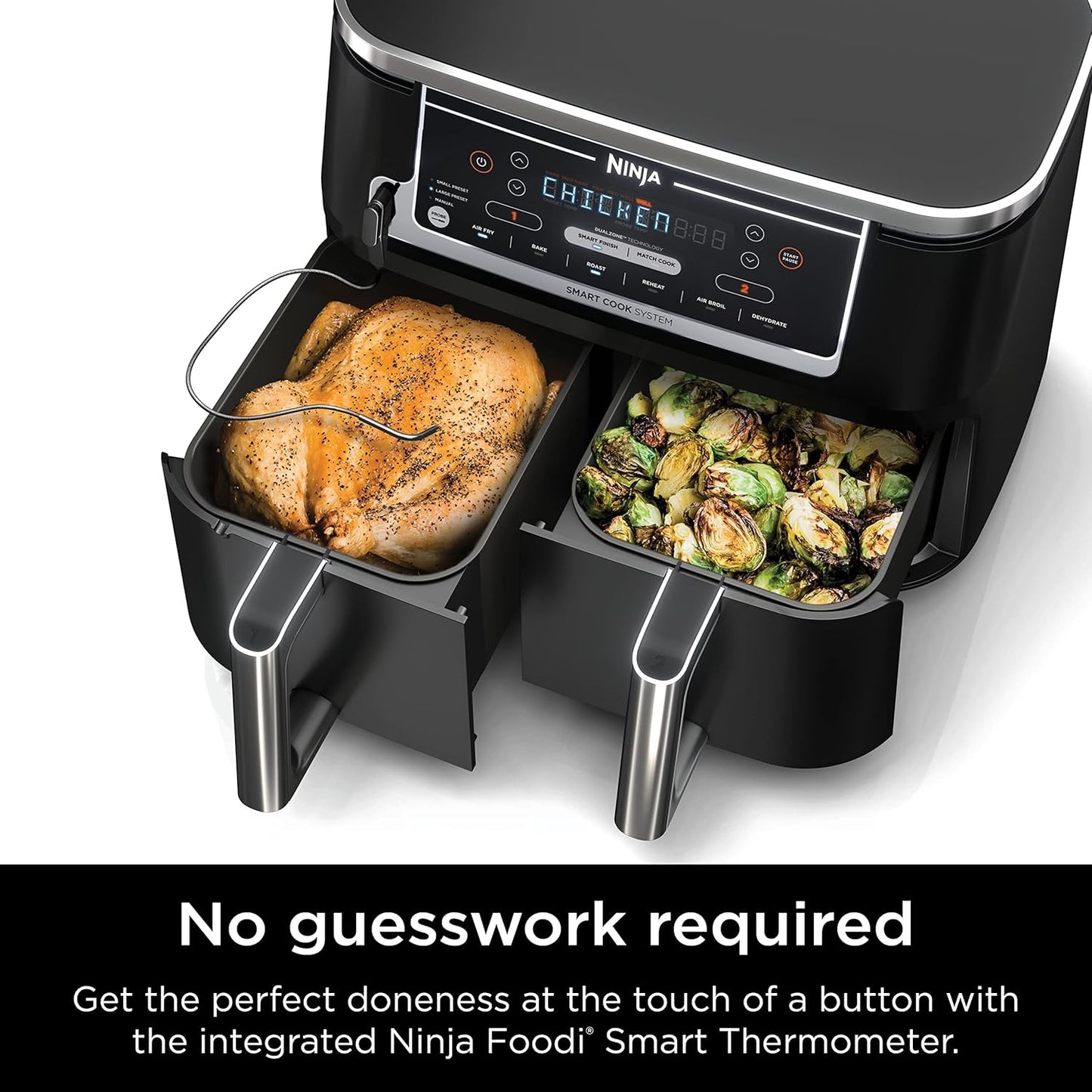 DualZone Smart XL Air Fryer with 2 Independent Baskets 